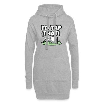 Ich würde auf diesen Golf-Humor zugreifen - Hoodie-Kleid - Grau meliert - Vorne