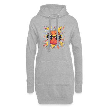 Lunettes de soleil Blitzball - Sweat-shirt à capuche long Femme - gris chiné - Devant