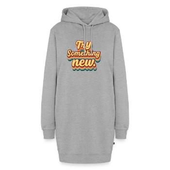 Osez quelque chose de nouveau - Sweat-shirt à capuche long Femme - gris chiné - Devant
