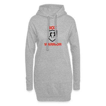 Box Warrior – Fight Mode, boxen, Gym - Hoodie-Kleid - Grau meliert - Vorne