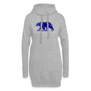 Eisbär Polar Bär Polygon Symbol - Hoodie-Kleid - Grau meliert - Vorne