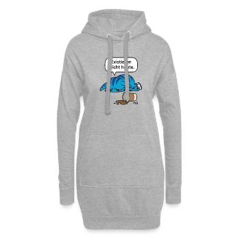 Exister suffit aujourd’hui - Zooki Burnout Dicton - Sweat-shirt à capuche long Femme - gris chiné - Devant