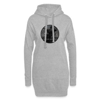 Moto à l’ancienne - Sweat-shirt à capuche long Femme - gris chiné - Devant
