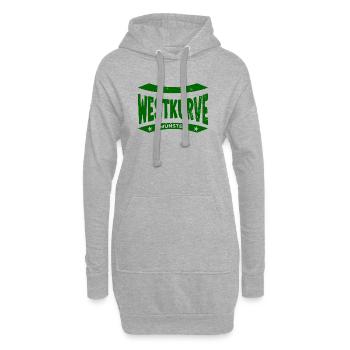 Münster Westkurve Stadion Hoodie, Mütze, Tasche - Hoodie-Kleid - Grau meliert - Vorne
