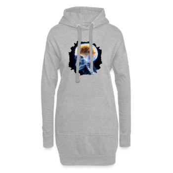 L’autre jour à la radiographie - tout va bien - Sweat-shirt à capuche long Femme - gris chiné - Devant