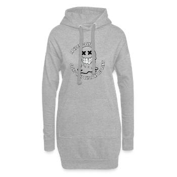 Das Leben ist courte.TR - Hoodie-Kleid - Grau meliert - Vorne