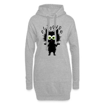 67 Lustige Katze Six Seven Meme - Hoodie-Kleid - Grau meliert - Vorne