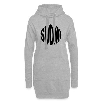 Suomi - Finnland Aufschrift - Hoodie-Kleid - Grau meliert - Vorne