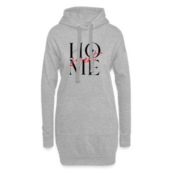 Süßes Schriftbild Rot - Hoodie-Kleid - Grau meliert - Vorne
