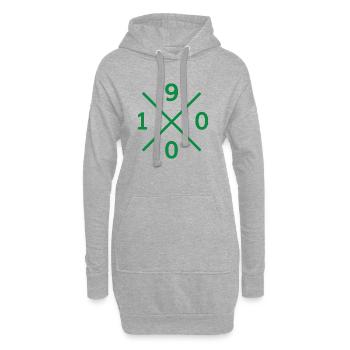 1900 Mönchengladbach Fan Hoodie, T-Shirt, Kissen - Hoodie-Kleid - Grau meliert - Vorne