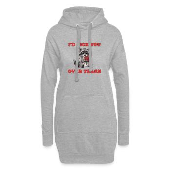 Je te choisirais plutôt que Trash - Raton laveur de dessins animés mignons - Sweat-shirt à capuche long Femme - gris chiné - Devant