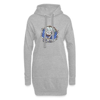 Ancre du capitaine sur des mers agitées - Sweat-shirt à capuche long Femme - gris chiné - Devant