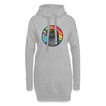 Bunter Seehund mit Sonnenbrille - Hoodie-Kleid - Grau meliert - Vorne