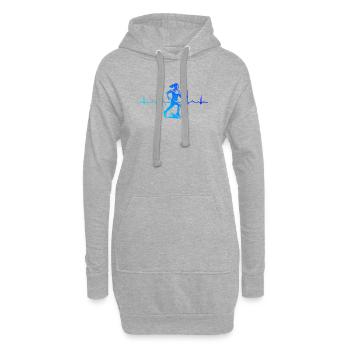Running motif that works immediately - Hoodie Dress - heather grey - Front