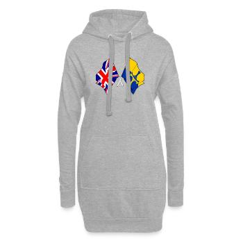 Durham et Grande-Bretagne - Sweat-shirt à capuche long Femme - gris chiné - Devant