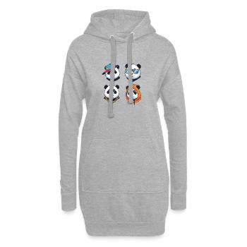 Panda Streetstyle Avatare Set - Hoodie-Kleid - Grau meliert - Vorne