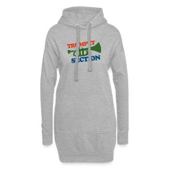 Trompetensektion Logo Tee - Hoodie-Kleid - Grau meliert - Vorne