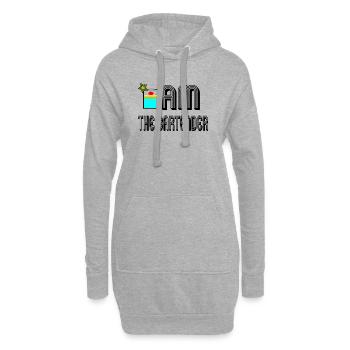 I am the bartender - Hoodie-Kleid - Grau meliert - Vorne