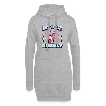 On devient Pétillant – Vibrations Prosecco Spritz, enterrement de vie de garçon - Sweat-shirt à capuche long Femme - gris chiné - Devant
