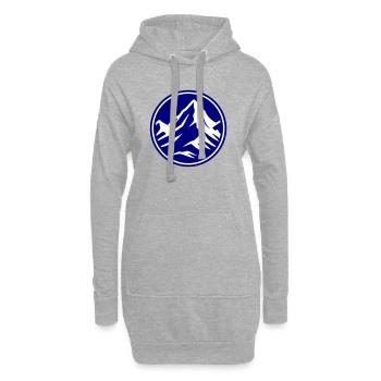 Berg Symbol Gipfel - Hoodie-Kleid - Grau meliert - Vorne