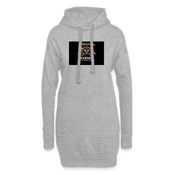 No Excuses Gorilla Lift - Hoodie-Kleid - Grau meliert - Vorne