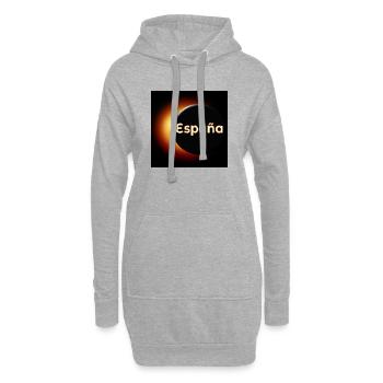 Totale Sonnenfinsternis Spanien - Hoodie-Kleid - Grau meliert - Vorne