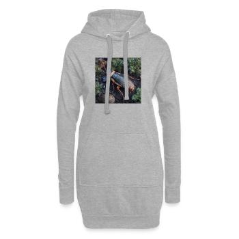 Waldschabe im Detail – Realistisches Insekt Makro - Hoodie-Kleid - Grau meliert - Vorne