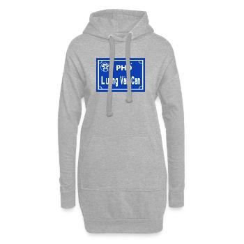 Panneau routier Hanoï Vietnam - Sweat-shirt à capuche long Femme - gris chiné - Devant