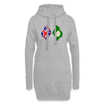 North Yorkshire und Großbritannien kreuzten sich - Hoodie-Kleid - Grau meliert - Vorne