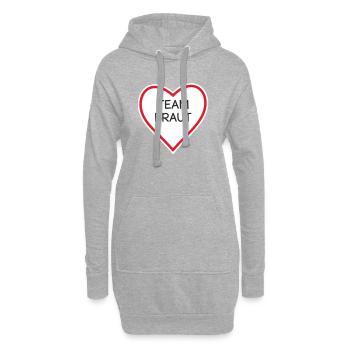 HerzTeam Brautdesign - Hoodie-Kleid - Grau meliert - Vorne