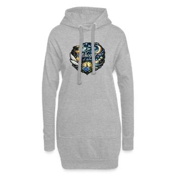 Flüstern der Ewigkeit - Hoodie-Kleid - Grau meliert - Vorne