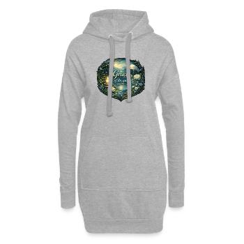 Gnade der Stille - Hoodie-Kleid - Grau meliert - Vorne