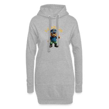 Tanzbär Maskottchen - Hoodie-Kleid - Grau meliert - Vorne