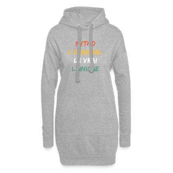 Mytho Original Das wahre Einzigartige - Hoodie-Kleid - Grau meliert - Vorne