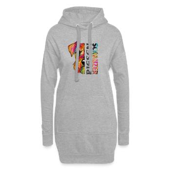 Schnauzer - Hoodie-Kleid - Grau meliert - Vorne