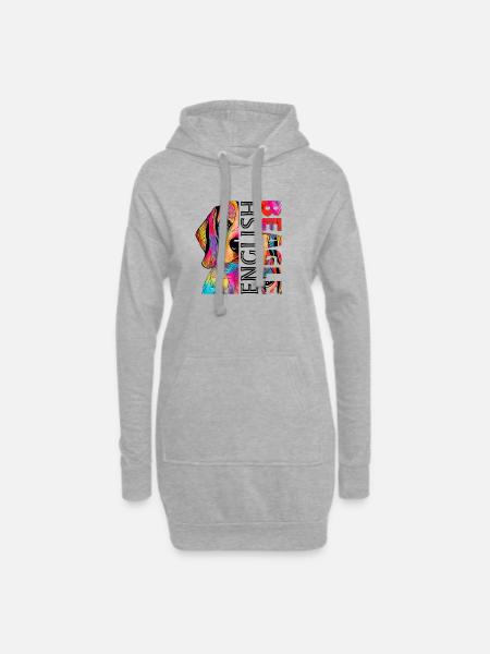 Beagle - Hoodie Dress - heather grey