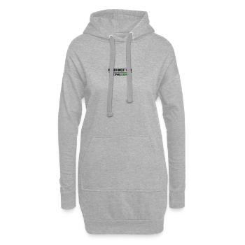 Ich bin nicht Faul, ich spare Energie - Hoodie-Kleid - Grau meliert - Vorne