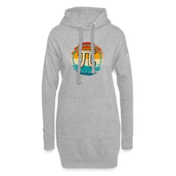 T-shirt emblème Pi Spectrum - Sweat-shirt à capuche long Femme - gris chiné - Devant