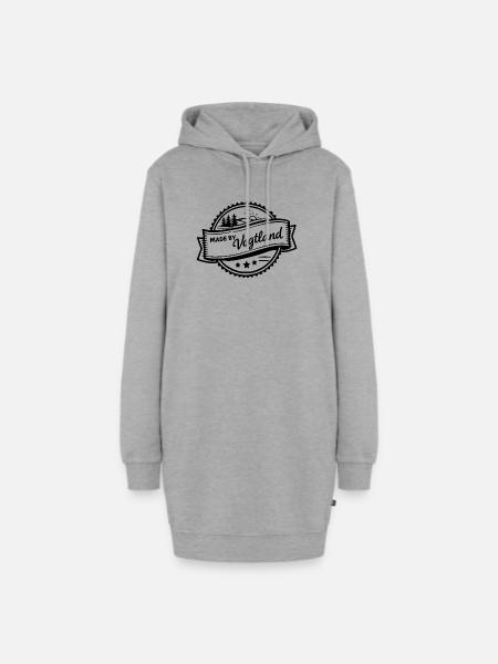 Made by Vogtland - Hoodie-Kleid - Grau meliert