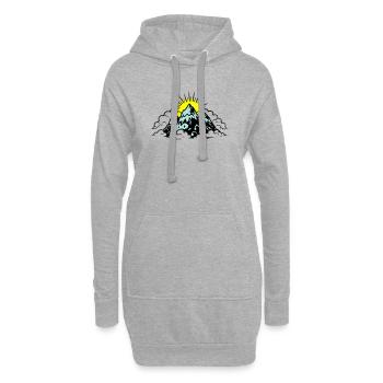 Berge Alpen Natur - Hoodie-Kleid - Grau meliert - Vorne