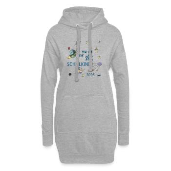  Schulkind 2026 - Hoodie-Kleid - Grau meliert - Vorne