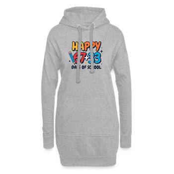 Joyeux 100 jours d’école - Sweat-shirt à capuche long Femme - gris chiné - Devant