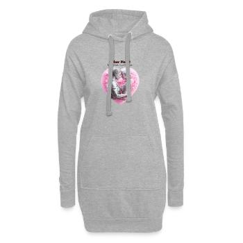 Rencontre avec le cœur cybernétique - Sweat-shirt à capuche long Femme - gris chiné - Devant