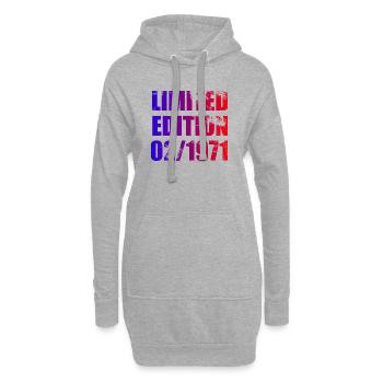 55e anniversaire édition limitée 02/1971 - Sweat-shirt à capuche long Femme - gris chiné - Devant
