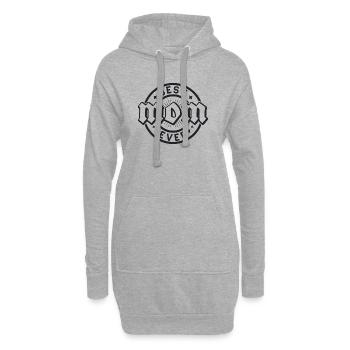 Bester Faustabzeichen aller Zeiten - Hoodie-Kleid - Grau meliert - Vorne
