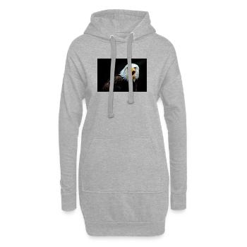 Wütender Adler Blick - Hoodie-Kleid - Grau meliert - Vorne