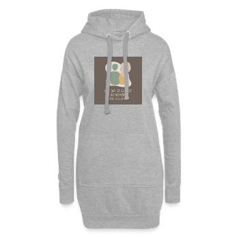 It's almost as nice with you as it is alone - Hoodie Dress - heather grey - Front