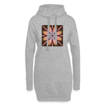 Mandala Morgenröte - Hoodie-Kleid - Grau meliert - Vorne
