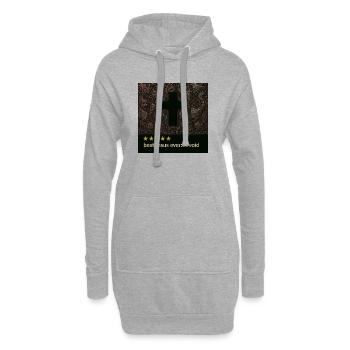 Kreuz im dunklen Nichts - Hoodie-Kleid - Grau meliert - Vorne