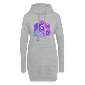 Vélo de route parfait pour tous les vélos de route - Sweat-shirt à capuche long Femme - gris chiné - Devant
